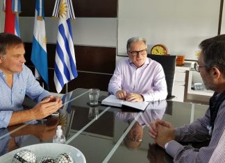 22/05/2020-El Intendente y el Senador se reunieron con el presidente de CTM Reunión con Luis Benedetto,nuevo presidente de CTM