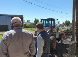 Iniciaron los trabajos en la obra de pavimento en calle Presidente Perón