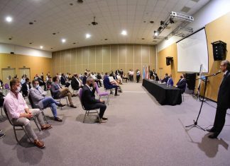 Larrarte acompañó al Gobernador y ministros en una jornada de trabajo