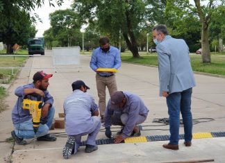 Seguridad Vial: se colocan reductores de velocidad en Avenida Malarín