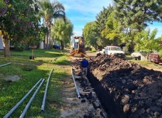 Iniciaron los trabajos para mejorar los servicios en calle Manuel Gálvez