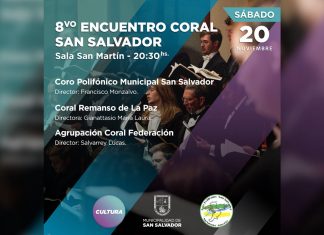 Este fin de semana se desarrollará el Octavo Encuentro Coral San Salvador