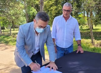 Se firmó el acta de inicio de obra para el cordón cuneta de Barrio Ex Ciclista