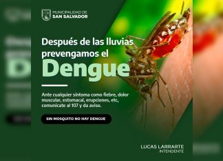 Después de las lluvias, prevengamos la propagación del Dengue