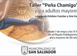Se realizará un taller para adultos mayores a cargo de Esteban Cuestas