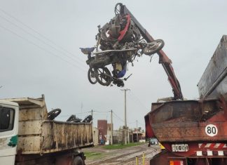 Se inició el proceso de compactación de motos secuestradas