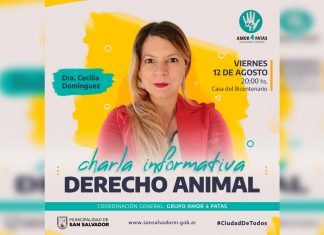 Se llevará adelante una charla sobre derecho animal junto al Grupo Amor 4 Patas