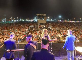 El público colmó el predio de espectáculos en la primera noche de la Fiesta del Arroz