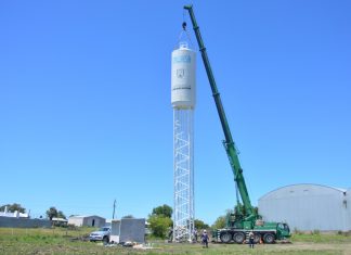 El municipio instaló un nuevo tanque de agua en el Barrio San Antonio