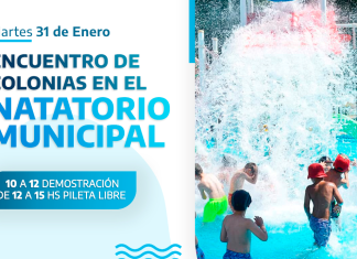 Mañana se realiza un encuentro de Colonias en el Natatorio Municipal